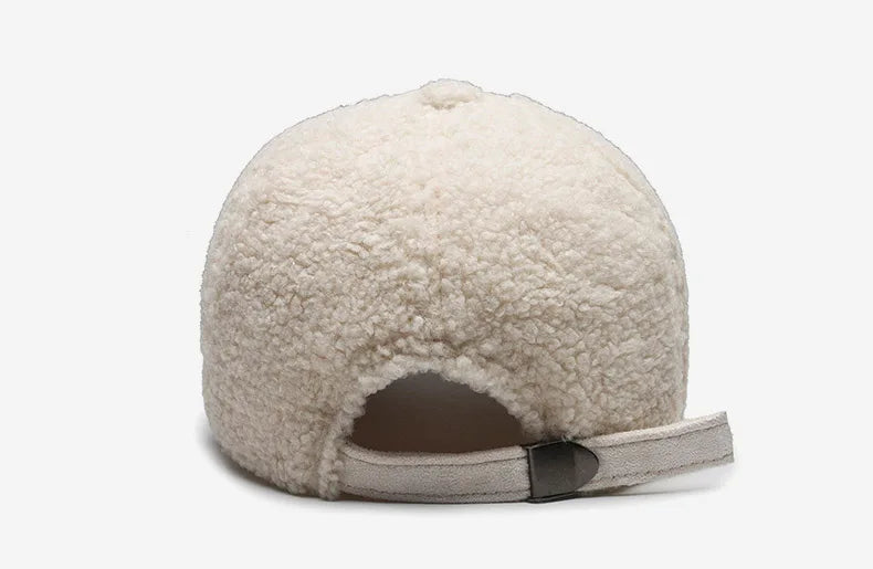 Baseball caps, outdoor warm caps, teddy velvet embroidered cold caps, stylish with warm hats