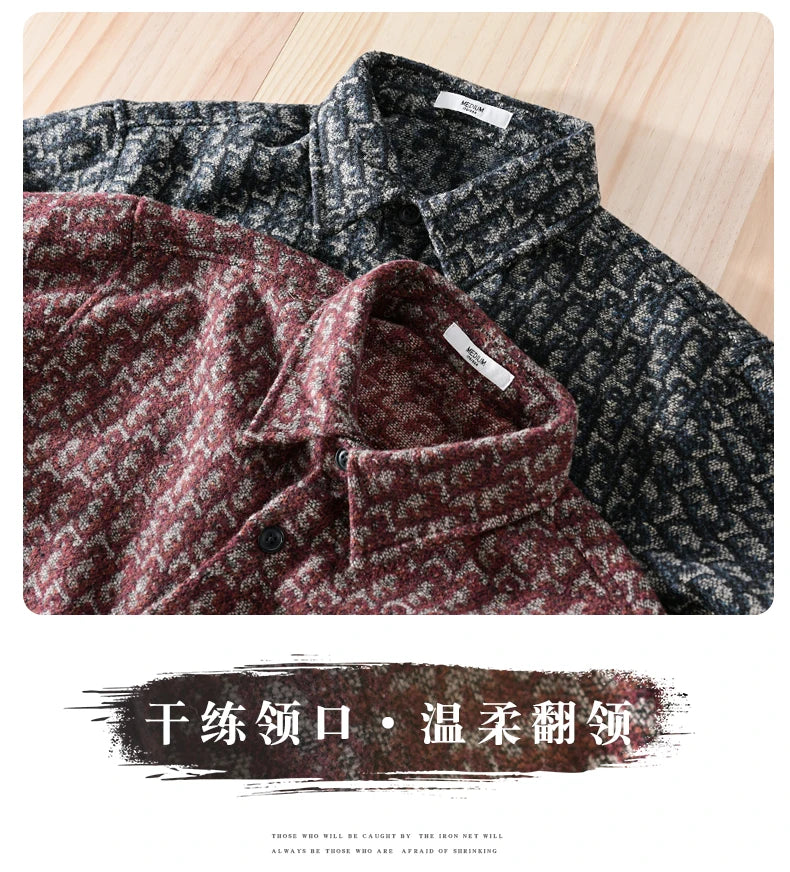 Shirt Autumn Boutique Men's Fashion Slim-fit Gentleman Work Business Everything Youth Trend British Style Long-sleeved Shirt