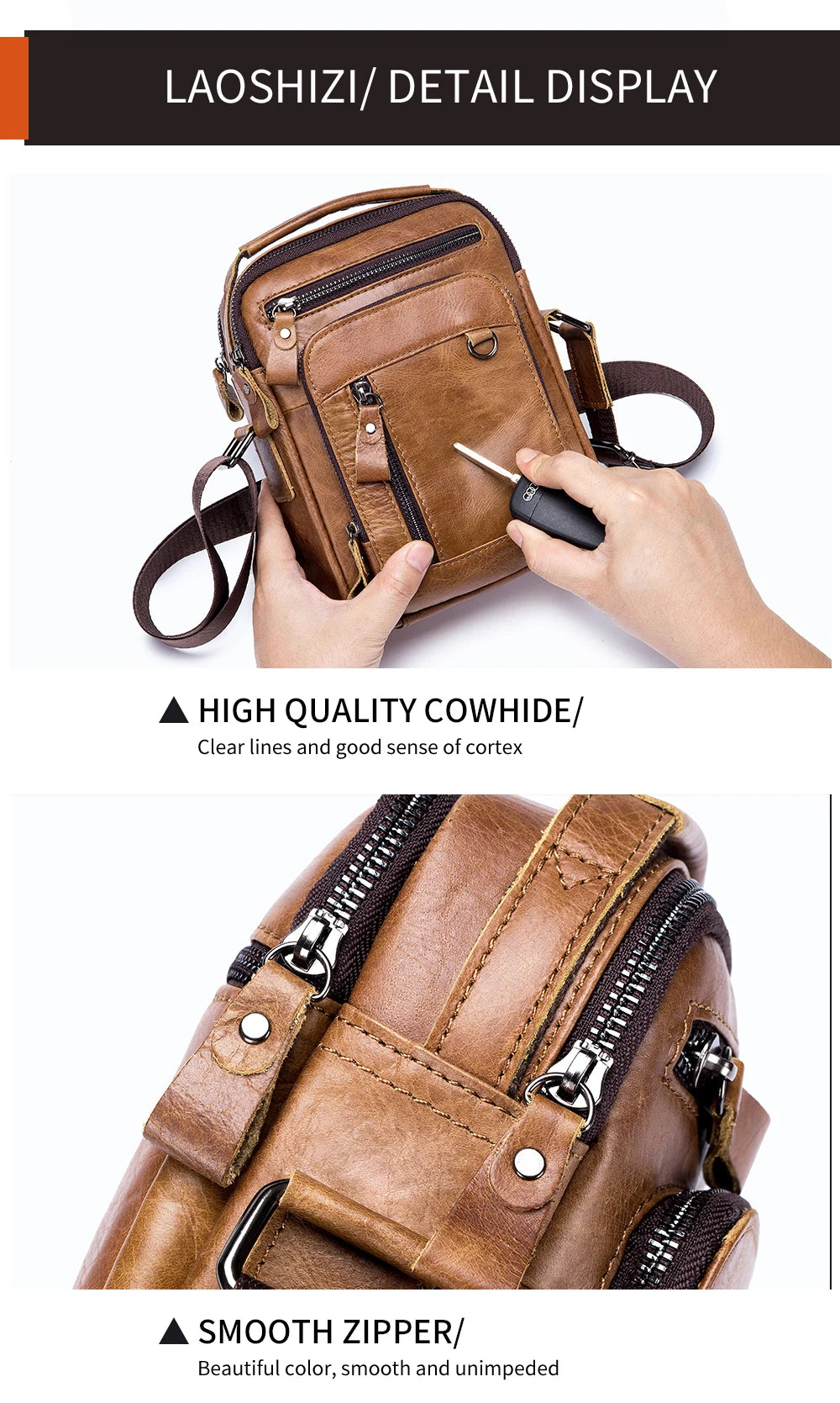 Brand 100% Genuine Leather Men's Shoulder Bags Messenger Bag for Men Crossbody Bags new Small Man Designer Handbag Bolso Male