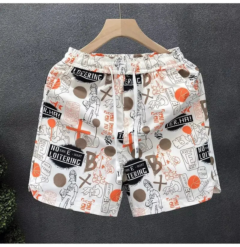 Hip Hop Men's Sports Shorts Summer Fashion White Short Pants Harajuku High Street Men's Clothing Casual Shorts Streetwear 2024