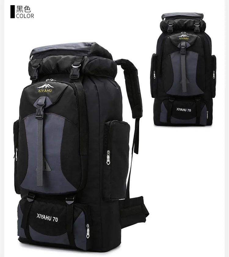 70L Outdoor Hiking Mountaineering Bag Large Capacity Waterproof Sports Travel Backpack Men Women Camping Climbing Bags Rucksack