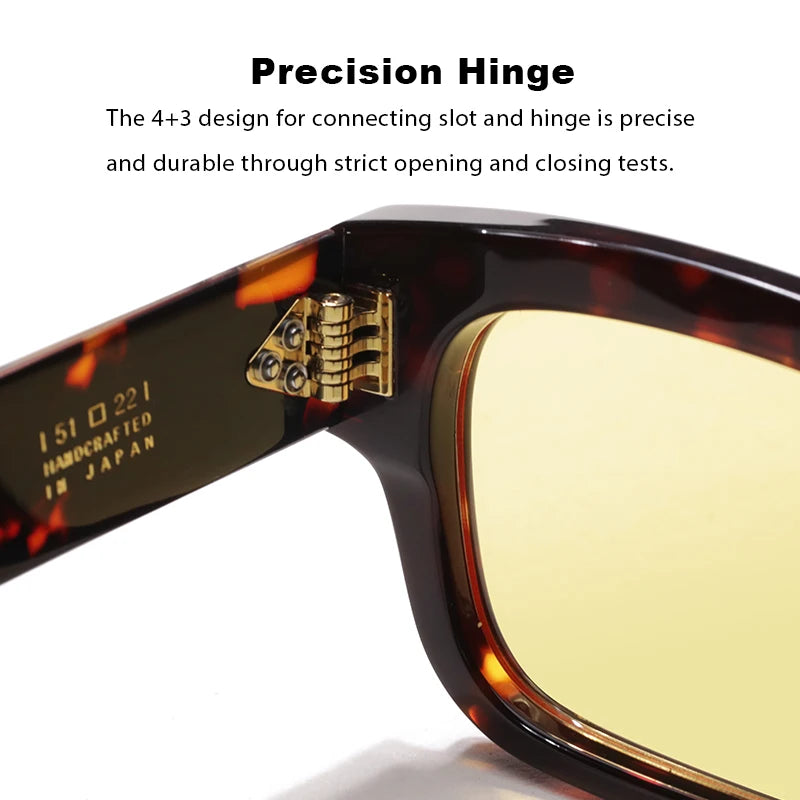 Luxury Designer Sunglasses for Men Acetate Handmade Top Quality Glasses Brand Original Women Outdoor Protection Sunshade Eyewear