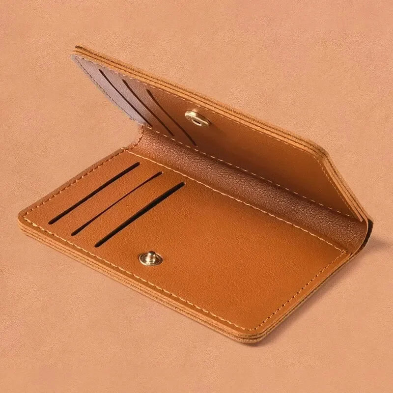 Leather Small Wallet for Men Short Simple Women's Purse Fashion Ultra Thin Credit Card Bag Coin Purse