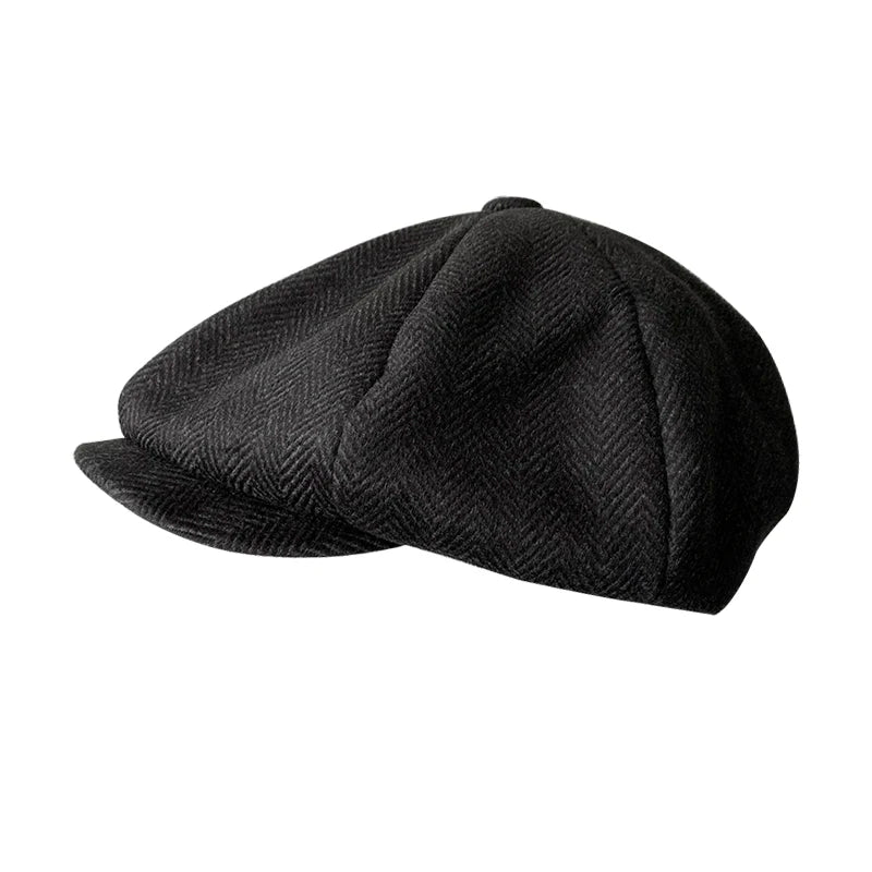 Men's cap 2021 New Men's Newsboy Hats Vintage Herringbone Octagon Cap Women Berets Gatsby Flat Hat BLM73