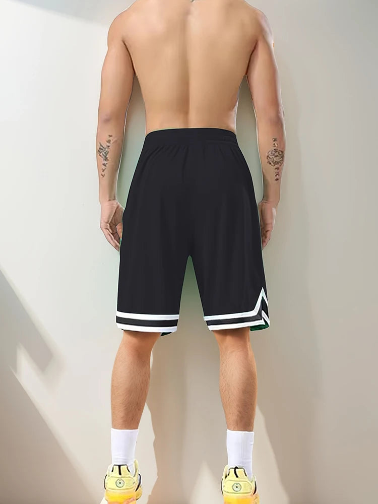 Basketball shorts for men's summer sports training in 2025, casual loose and breathable pants, American five point shorts