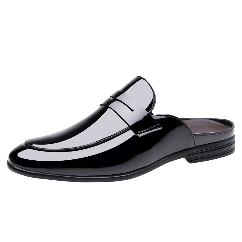 Summer and Spring Men's Leather Shoes Minimalist and high-quality casual style Fashion Street Comfortable daily shoes Black