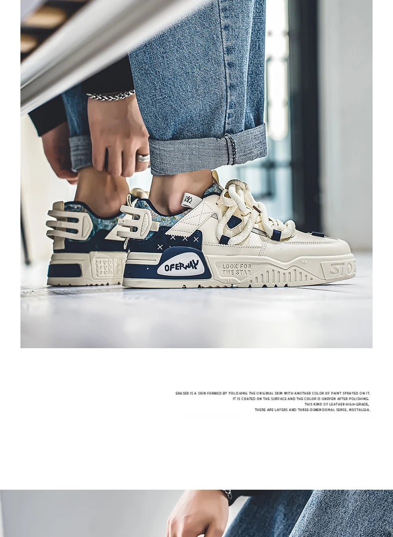 Shoes For Men Tennis Bread Hip-Hop Punk Skateboard Shoes Fashion Male Sneakers Couple Outdoor Sport Casual Shoes