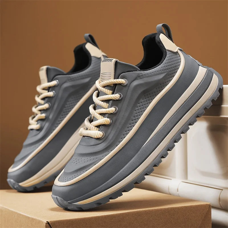 Men Shoes Platform Male Sneakers Fashion Thick Soles Casual Sport Shoes Breathable Height Increased Athletic Shoes Walking Shoes