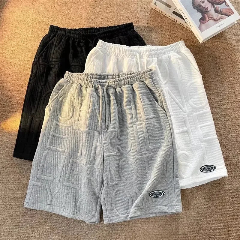 men's shorts Summer Running Casual Jogging Sport Short Pants Letter print Short for Men Drawstring Loose Dry Gym beach short man