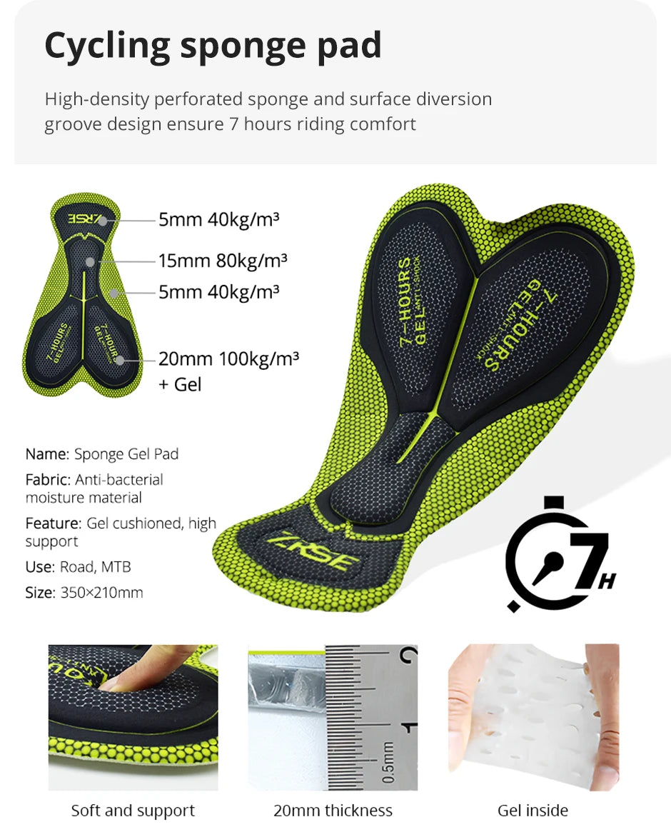 Cycling Shorts Men Gel Pad Bicycle Clothes MTB Mountain Road Bike Downhill Enduro Clothing Male Women 2024 Summer 7 Hours