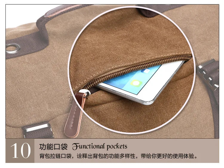 2025 Fashion Large Man Travel Bag Mountaineering Backpack Male Luggage Canvas Bucket Shoulder Army Bags For Boys Men Backpacks