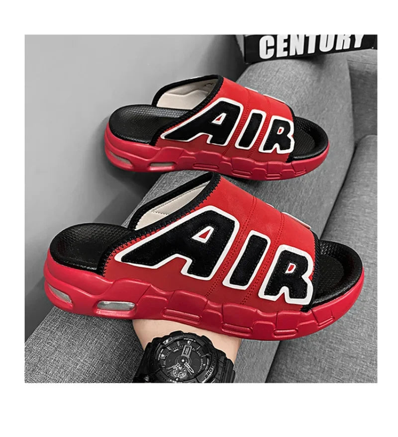 Men's Slippers Air Cushion Design Sandals Summer New PVC Soft Non-slip Men's Sports Slippers for Men Flip Flops Sandalias Hombre