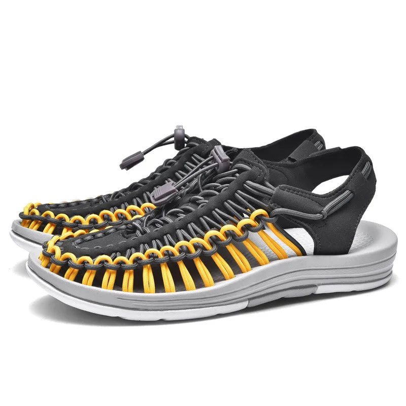Men's Sandals Woven Casual Mens Beach Shoes 2025 New Comfortable Soft Men's Sandals Summer Casual Shoes for Men Sandalias Hombre