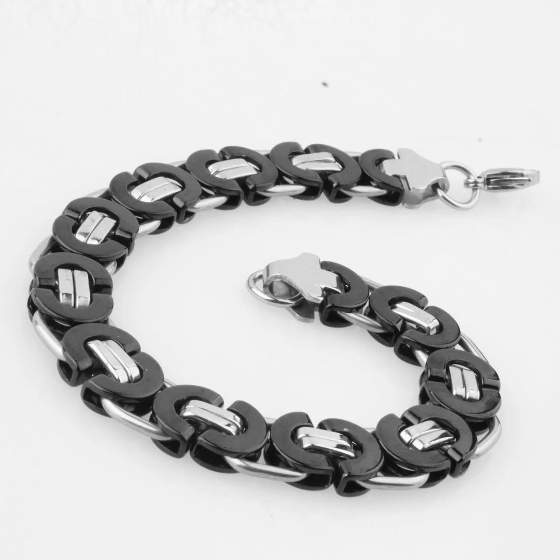 Factory Price! Fashion Men Bracelets Jewelry Punk Retro Byzantine Style Stainless Steel Bracelet Chains&Links Cool Party Gift