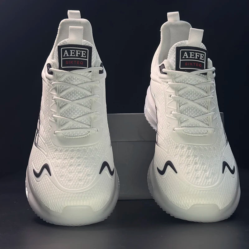 Casual Running Shoes for Men Breathable Knit Sneakers Mens Tennis Trainers 2025 New Fashion Sports Shoes Shock-absorb Sneakers