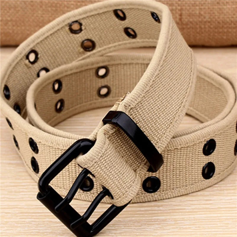 High Quality Canvas Tactical Belt For Men Metal Buckle Luxury Webbing Waistband Outdoor Sport Male Training Belts