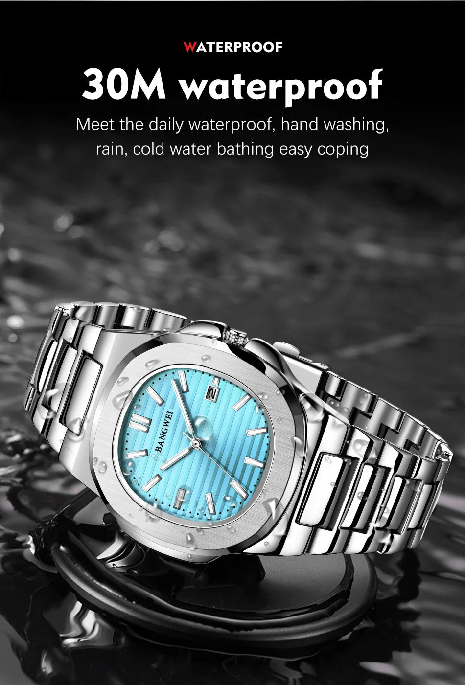 Watch For Men Top Brand Luxury  LIGE  Fashion Full  Steel Quartz Men Watches Date Business Sport Male Wristwatch Clock Montre Ho