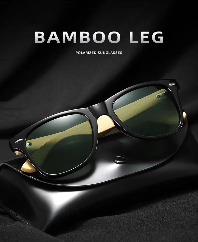 Wood Sunglasses Men Women Square Bamboo Women for Women Men Mirror Sun Glasses Oversize Retro De Sol Masculino Handmade