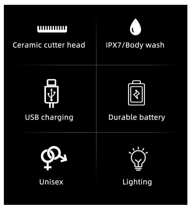 KEMEI Professional Hair Clippers for Men Waterproof Electric Hair Trimmer Set Rechargeable Barber Clippers with LCD Display