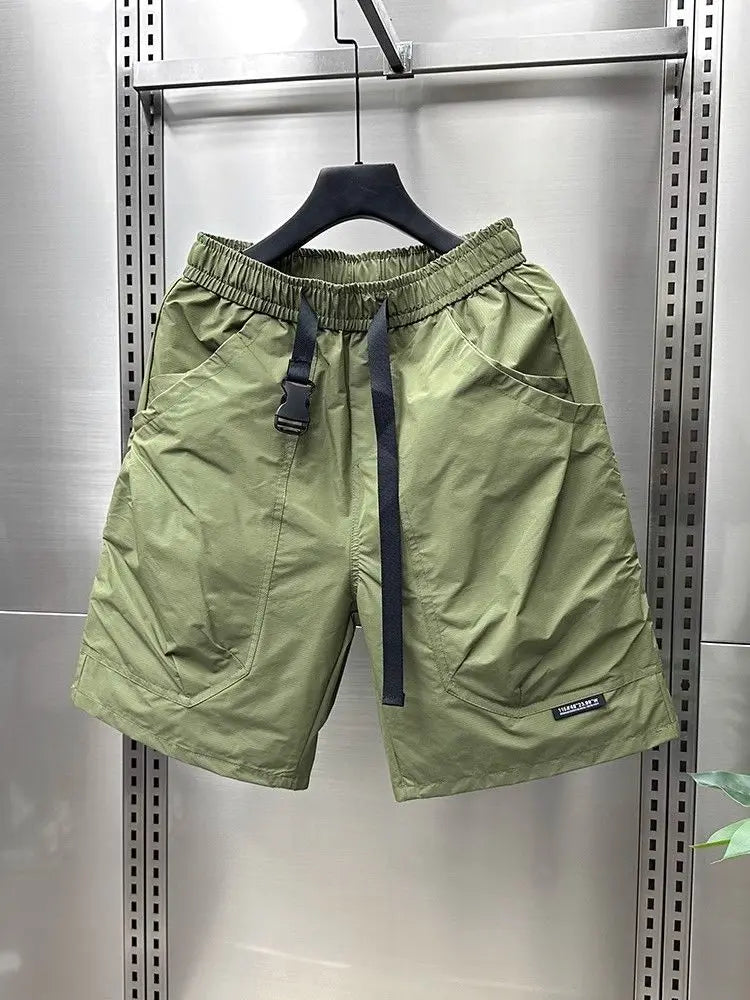 New Casual Shorts for Men in Summer Men's Sports Mid-sports Loose Straight Japanese Pocket Work Pants