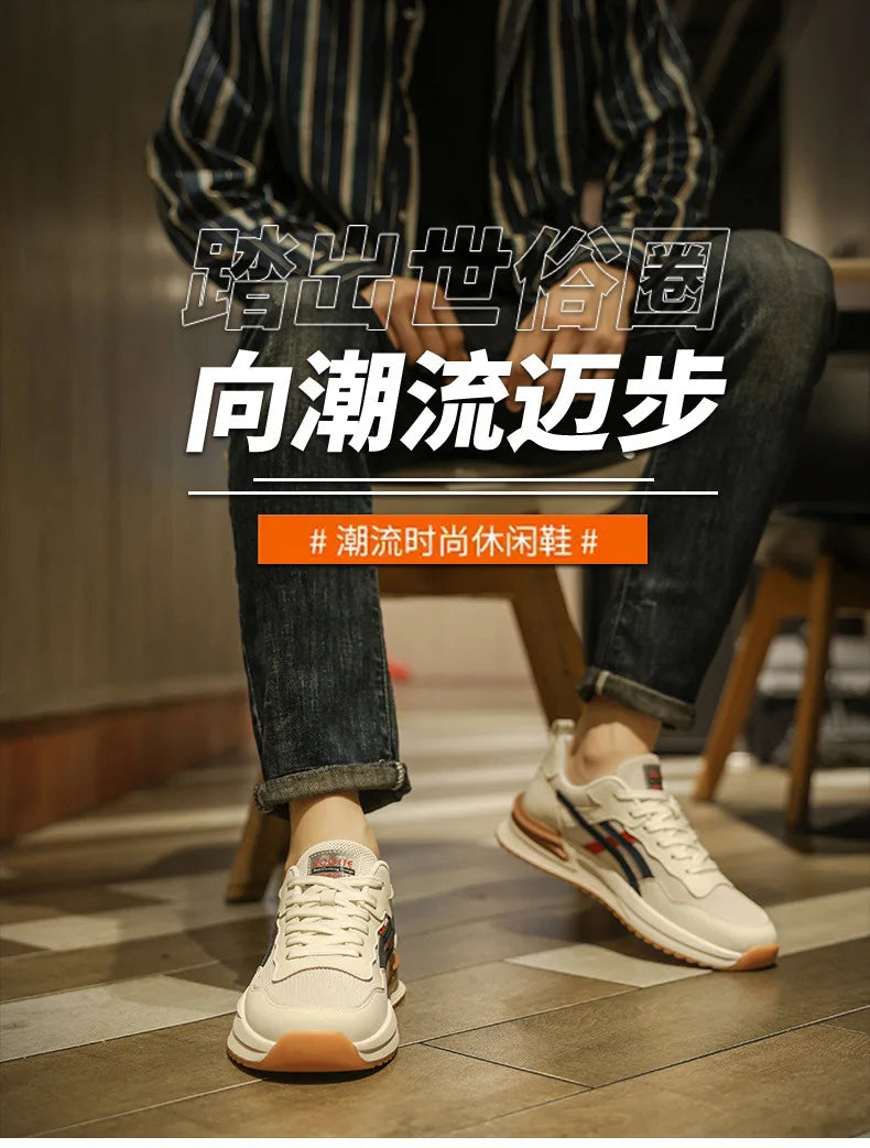 Casual Shoes for Men Fashion Men's Sneakers Wear-resistant Platform Mens Sport Shoes 2024 New Breathable Mesh Male Running Shoes