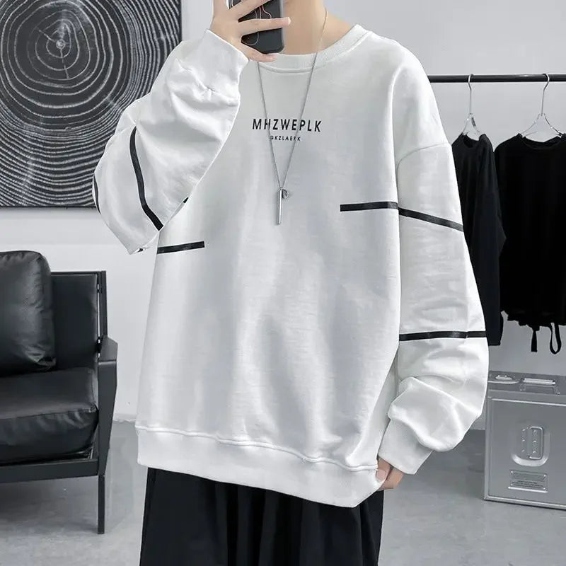 T Shirts for Men Streetwear Tops Baggy Aesthetic Male Clothes Hip Hop Stripe Regular Fit Cotton Designer Quotes Harajuku Fashion