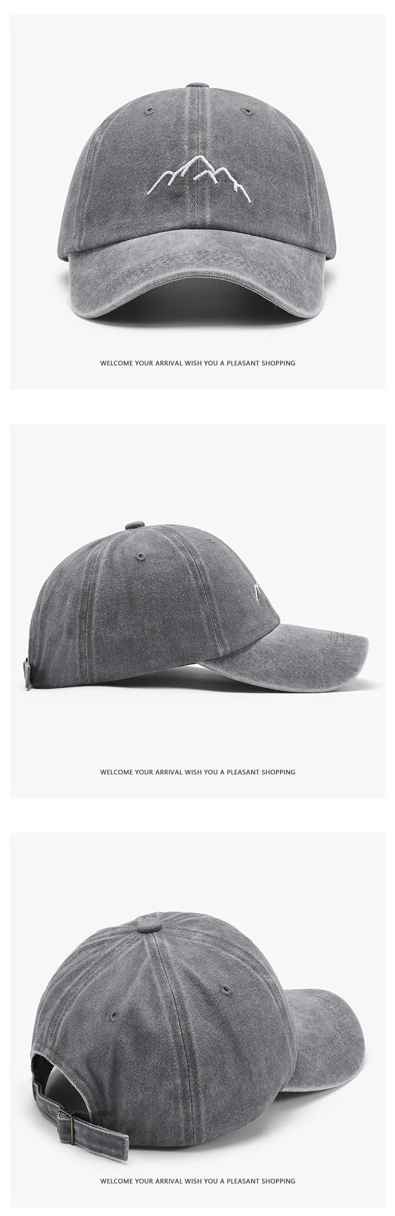 Baseball Cap for Men Women Soft Washed Cotton Mountain Range Embroidery Dad Hats Fashion Outdoor Sports Golf Caps Dropshipping