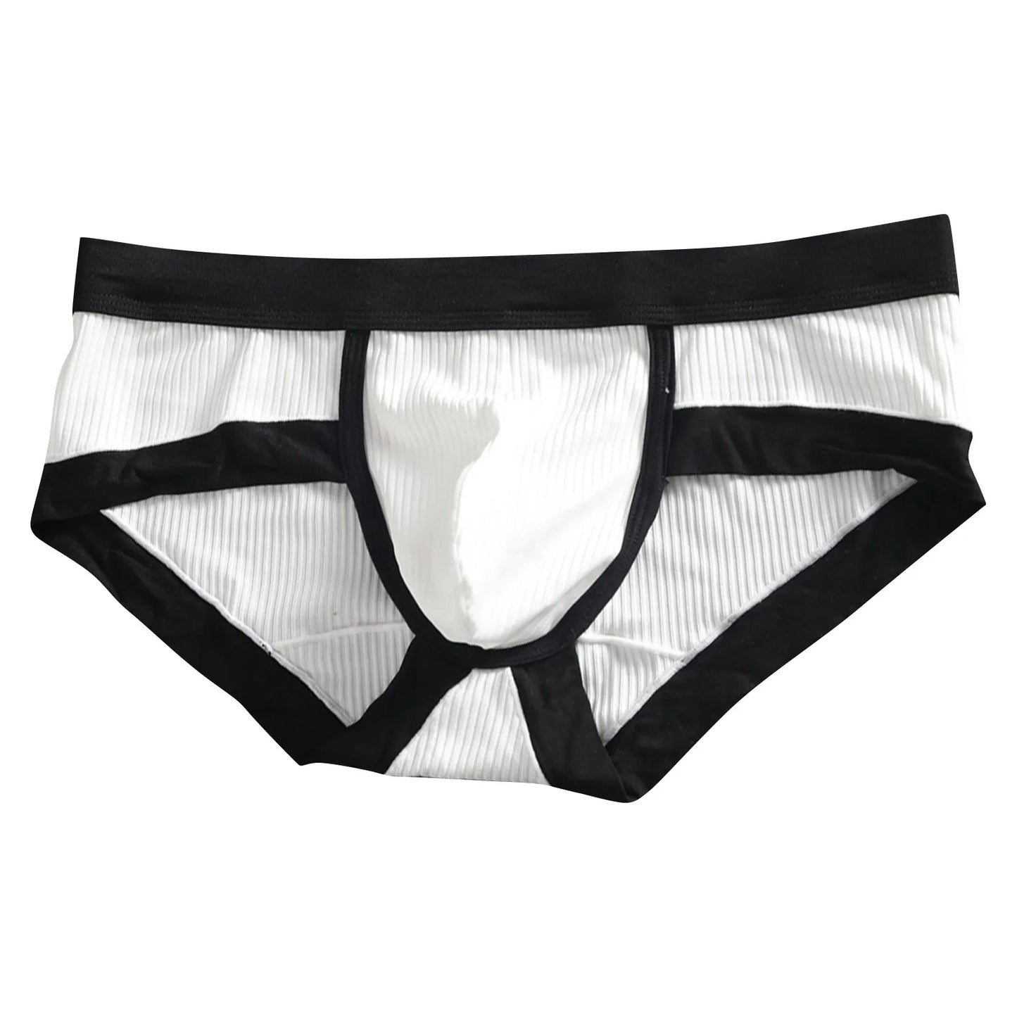 Men's low-waist sexy underwear U-convexs large bag youth striped Underpants breathable soft comfort loose fiber fabric briefs