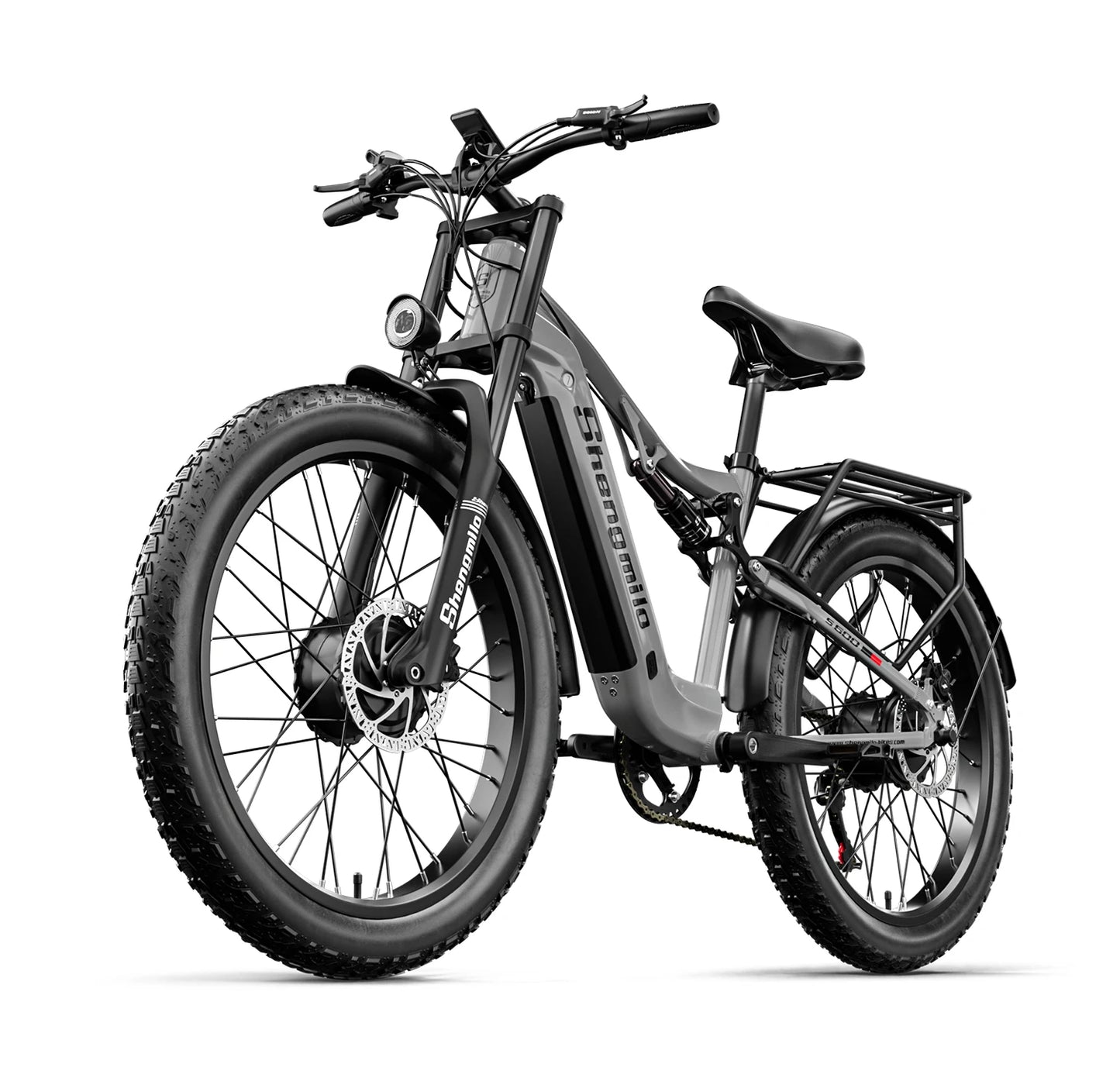 Shengmilo S600 Electric Bike Dual Motor2000W  48V17.5AH Battery 26 Inch e bike Fat tire Ebike Men's Mountain Electric Bicycle
