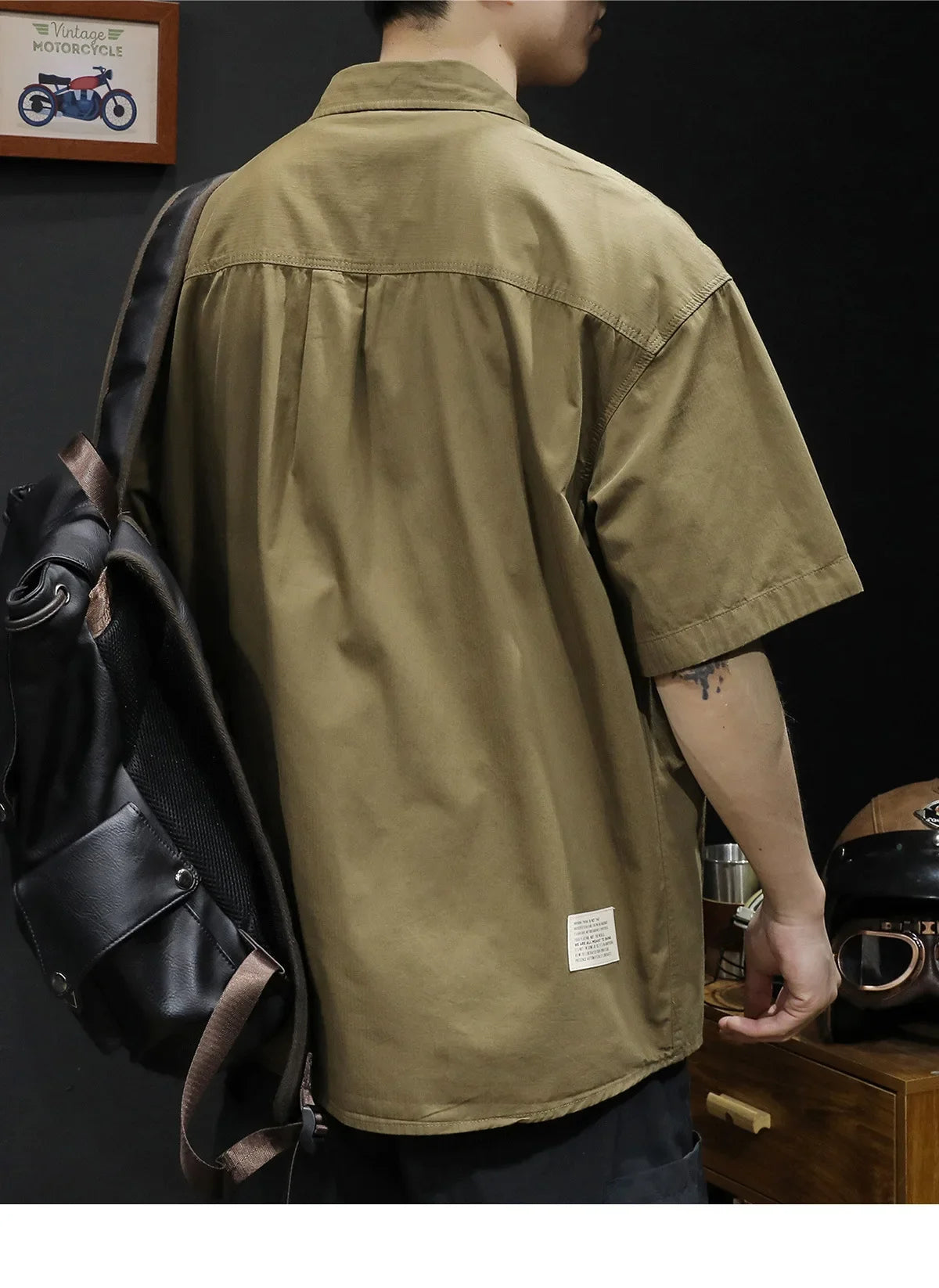 T-shirt Short-sleeved Shirt Men's Trendy Brand Trendy Shirt Summer Casual Work Clothes Loose Summer Trendy