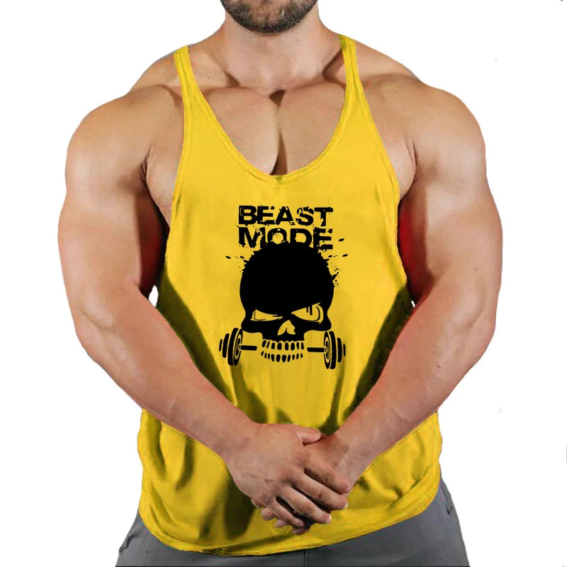 Gym T-shirts for Men Clothing Fighter Tanks Camis Mens Tops T-shirts Suspenders Man Top for Fitness Stringer Men's Clothes Shirt