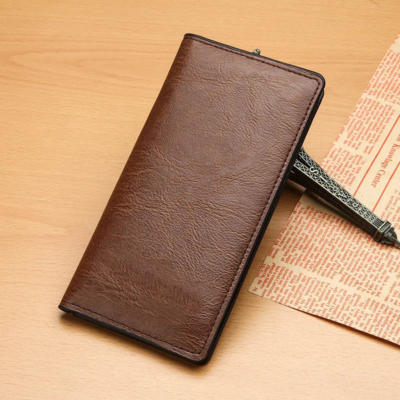 Men's Long Ultra-thin Soft Leather Wallet