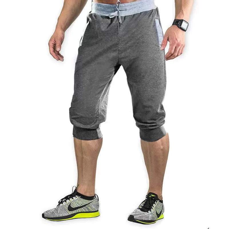 2023 New Summer Shorts Men's Fashion Causal Shorts Cropped Trousers Beach Shorts Man Breathable Cotton Gym Short Sweatpants