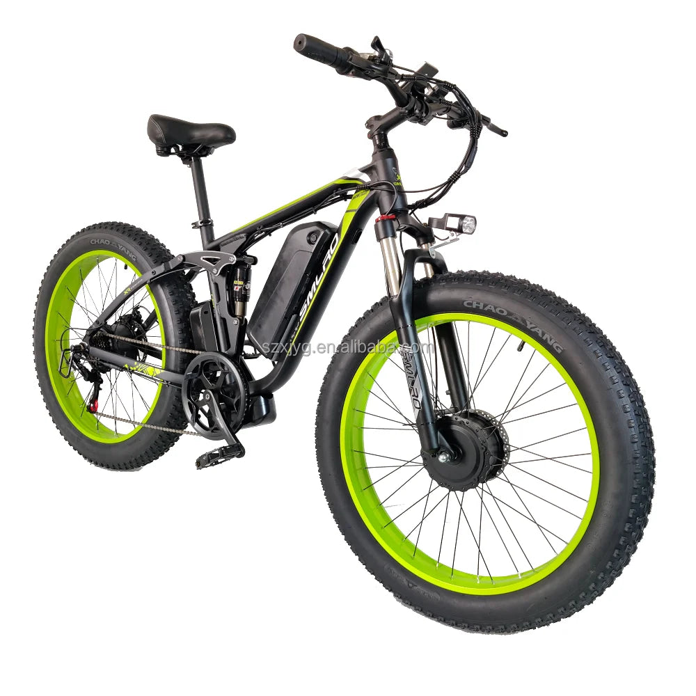 Electric Mountain Bike Dual Motor 2000W 16AH 22.4AH  City Road Bicycle 48V 26inch Fat Tire Adult E Bike  MTB