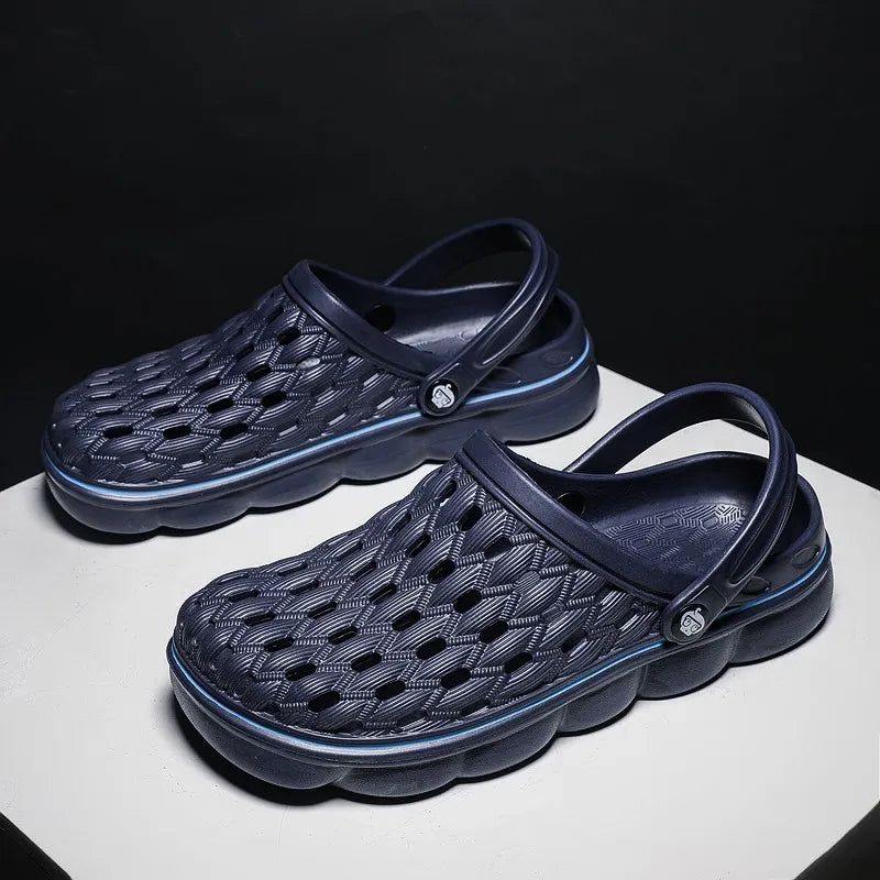 Summer Men's Clogs Sandals Man Home Garden Shoes Comfortable Men Slippers Non-Slip Soft Bottom Flip Flop Sandals Big Size 46 47