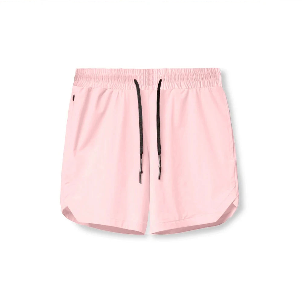 Men's shorts, single-layer woven, quick-dry, running, training, fitness, casual, five-point pants, men's summer zipper shorts.