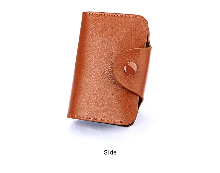 Real Genuine Leather Men Wallet ID Credit Card Holder Wallets Male Small Coin Purse Women Money Bag Vallet Slim Thin Mini Walet