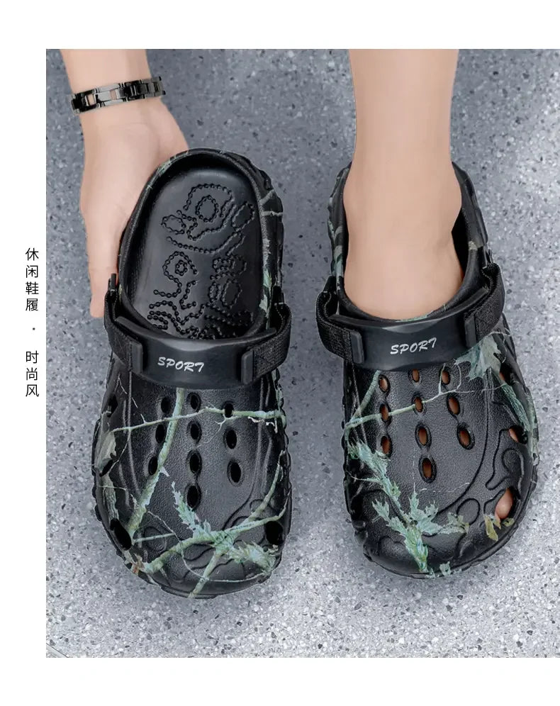 Flat Sandals Men Shoes 2025 Slippers Men Garden Platform Sandals Man Summer Sandals Male Sneakers Outdoor Flip Flops Home Clogs