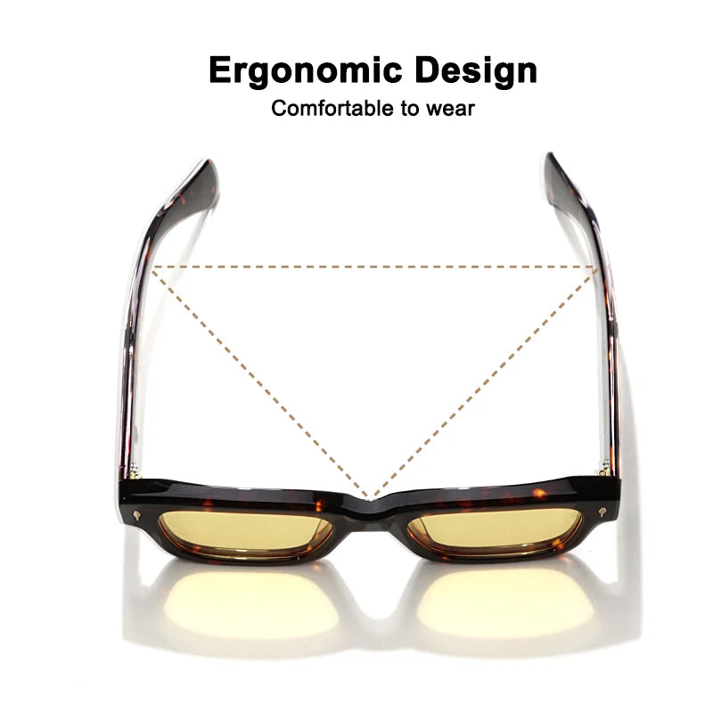 Luxury Designer Sunglasses for Men Acetate Handmade Top Quality Glasses Brand Original Women Outdoor Protection Sunshade Eyewear