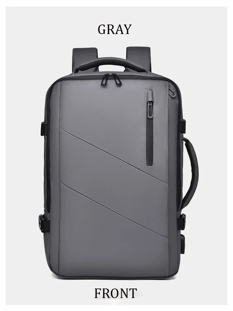 Large Capacity Men's Backpack Expandable Business Travel Bag 15.6 inch Laptop Waterproof Backpack USB Charging Camping Baggage