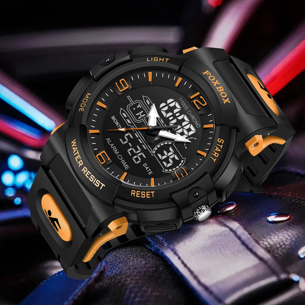 LIGE New Watches For Men 50M Waterproof Clock Alarm reloj hombre LCD Dual Display Wristwatch Quartz Military Sports Mens Watches