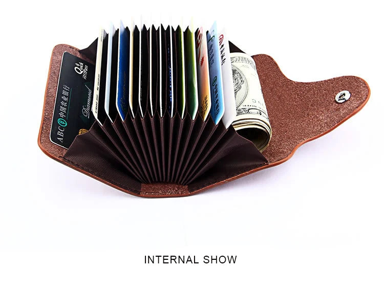 Real Genuine Leather Men Wallet ID Credit Card Holder Wallets Male Small Coin Purse Women Money Bag Vallet Slim Thin Mini Walet