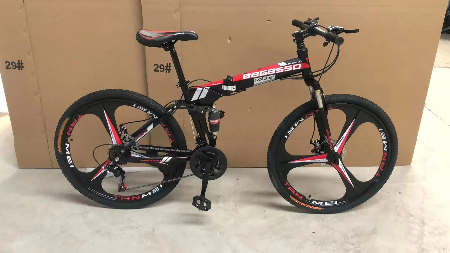 '27.5-Inch 26-Inch 20-Inch Fold Mountain Bike 7-Speed 21-Speed Fast Adult Folding 26'' Bicycle MTB Mountain Bike With Low Cost