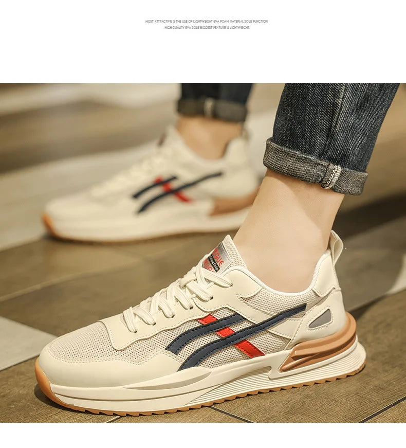 Casual Shoes for Men Fashion Men's Sneakers Wear-resistant Platform Mens Sport Shoes 2024 New Breathable Mesh Male Running Shoes