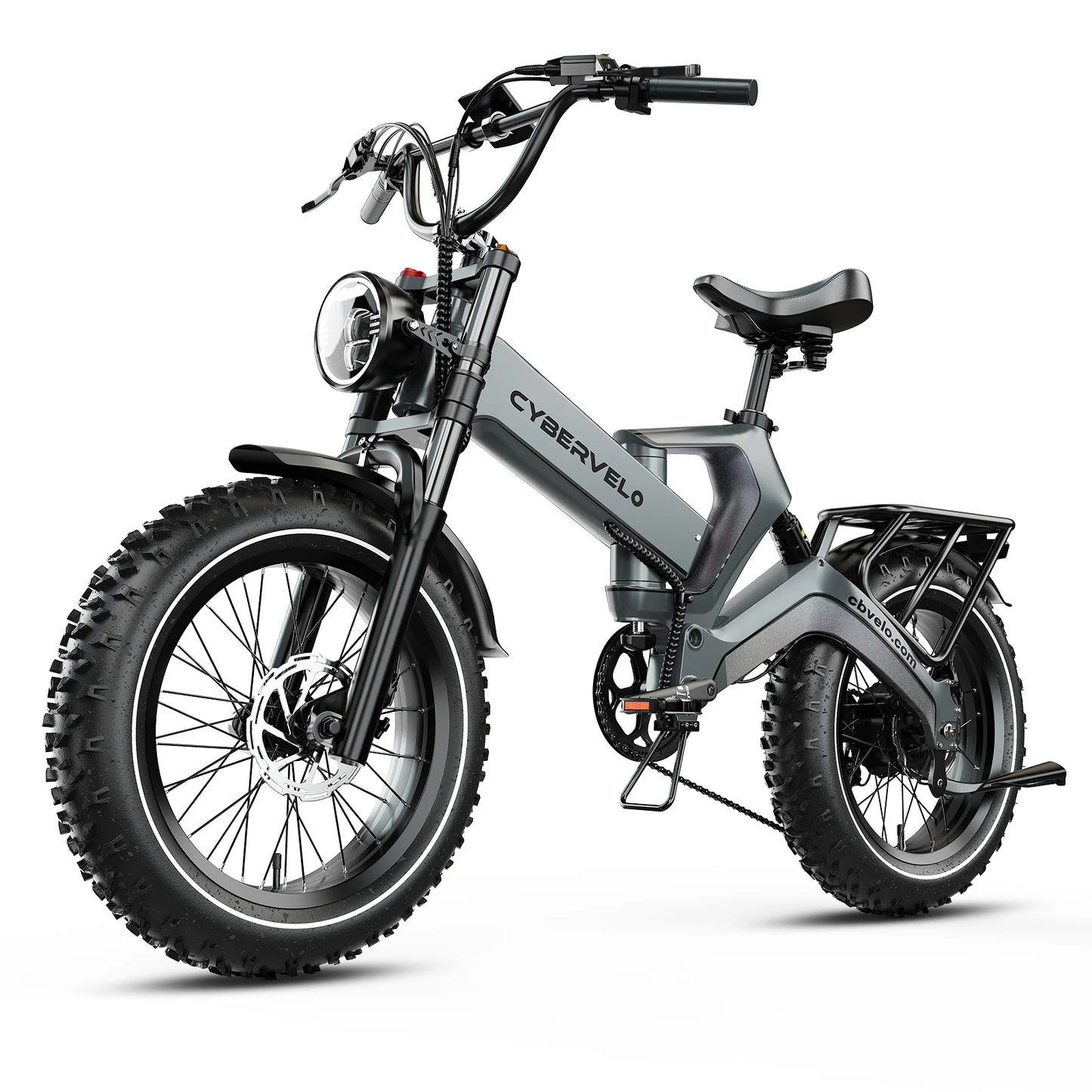 Cybervelo EK6 20” Fat Tire 2000W Peak Motor Luxury Foldable ebike,48V Removable Battery E Bicycle, 35+ MPH 100+Miles Long Range