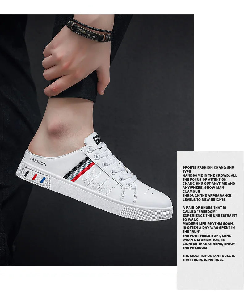 Summer Men Slippers Brand Comfortable Casual Shoes for Men Fashion Flat Sneakers High Quality Men Half Slippers Tenis Masculino
