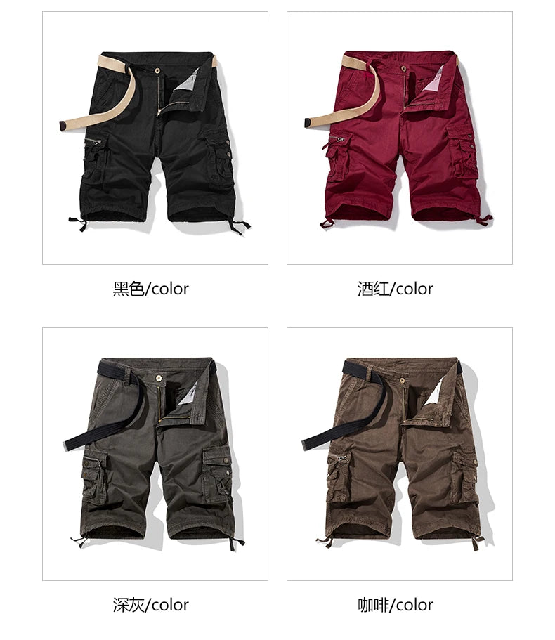 Shorts Male Slim Workout Shorts Lightweight Outdoor Mens Casual Hiking Cargo Fishing Short Pants Summer Quick Drying Work Shorts