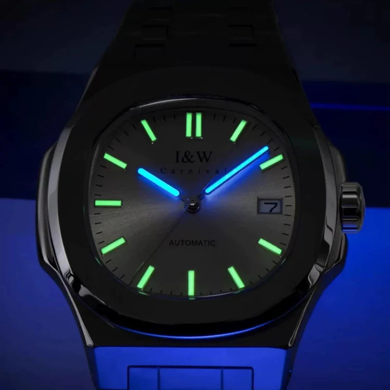 IW Carnival Male Luxury Mechanical Wristwatches Automatic Movement Sapphire Mirror Simple Model Waterproof Luminous Men's Watch