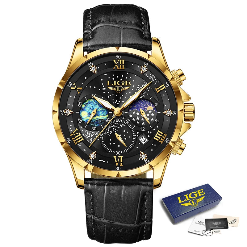 LIGE Top Brand Luxury Watches For Men Casual Business Quartz Mens Watch Fashion Waterproof Luminous Date Wristwatch Reloj Hombre
