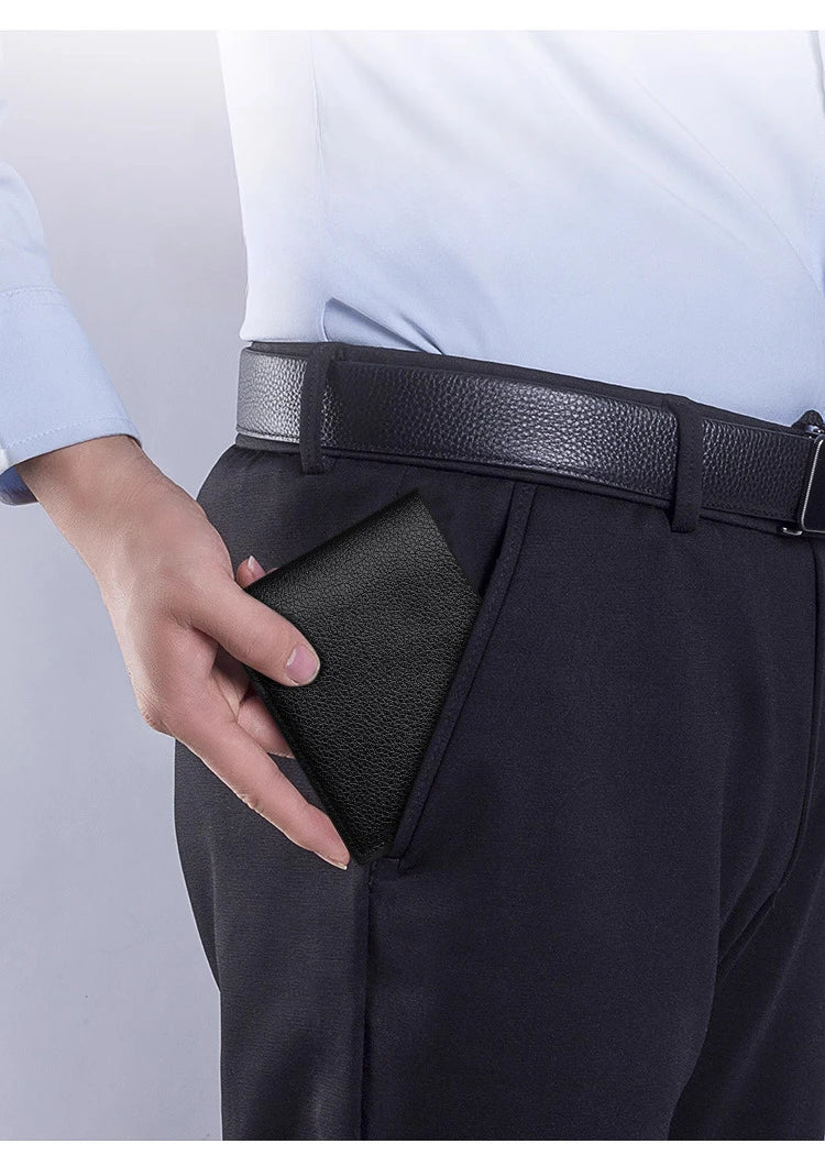 New Men's Wallet PU Leather Men Wallets Business Wallets for Man Short Black Walet Portefeuille Homme